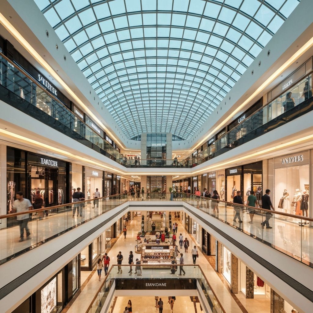 Modern shopping mall interior in Bangalore